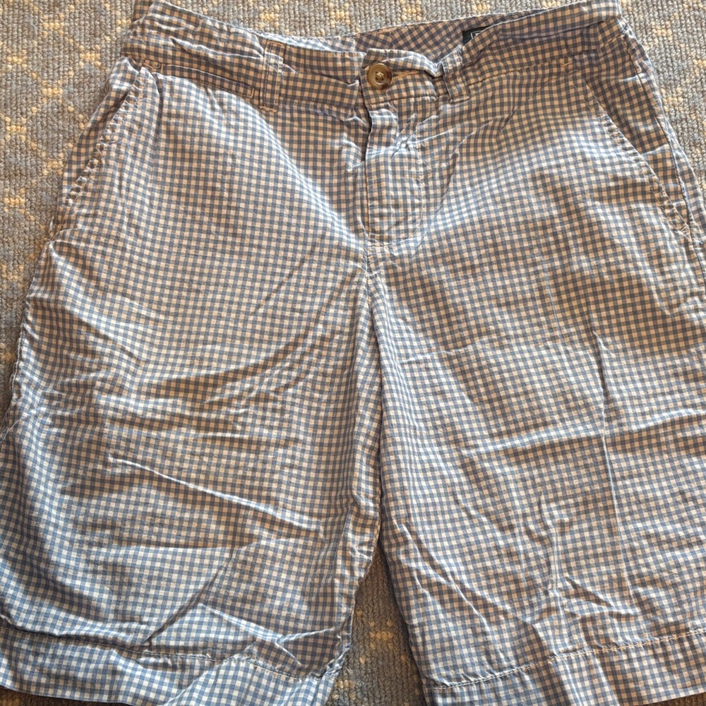 Polo Ralph Lauren Blue Gingham Men's Shorts EUC Sz 10